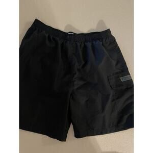 Mens Ocean Blue by Basix Of America Swim Trunks Size L 100% Polyester